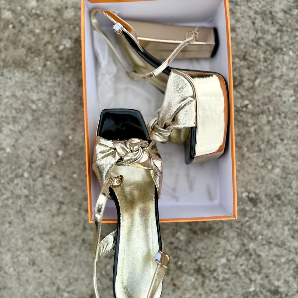 Gold Platform Heels
